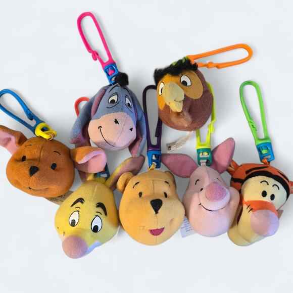 Winnie The Pooh Vintage McDonald's Plush Keychains Clip-Ons - Picture 1 of 1